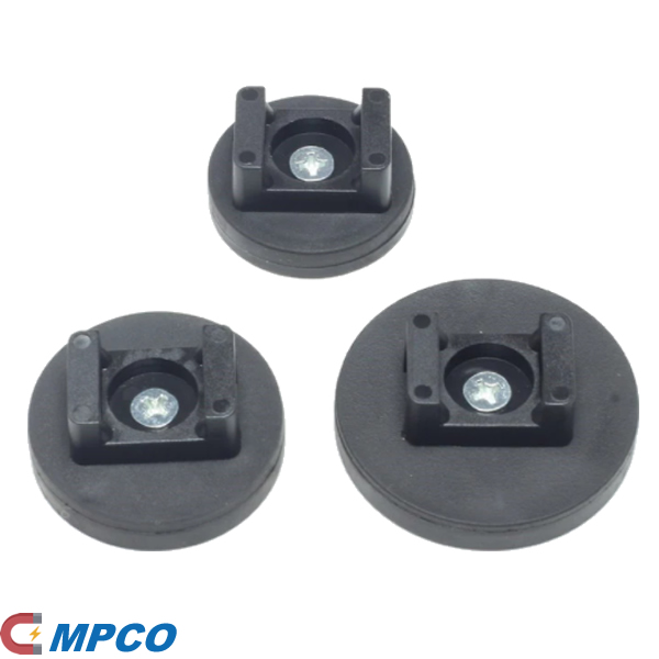 Rubber Encased Cable Mounting Magnets Ø22mm Ø31mm Ø43mm