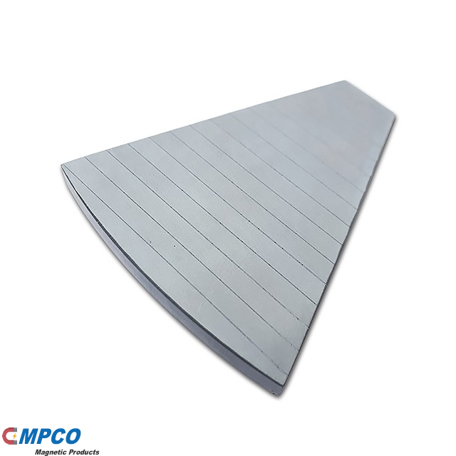 N50UH NdFeB Laminated Motor Magnet Super Strong Wedges Zinc Plated