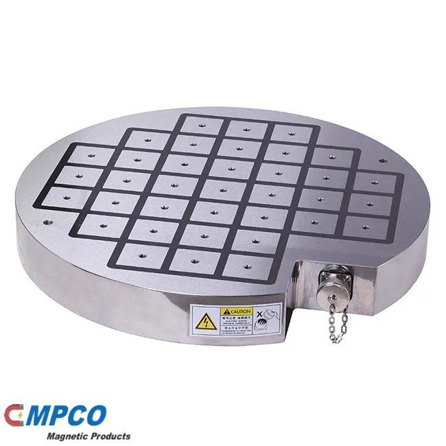 Round Electromagnetic Chuck for 5-Axis Rotary Table